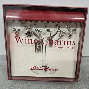 NEW! NEVER USED! Wine Glass Charms from Eddie Bauer - in original packaging/box